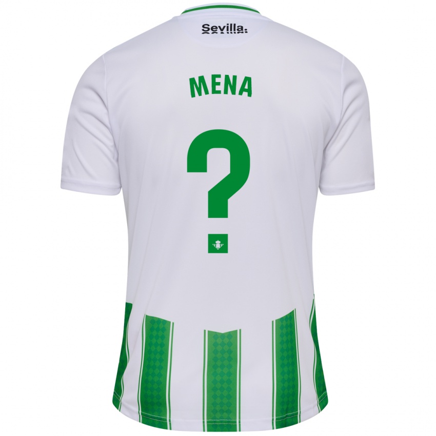 Niño Camiseta Justo Mena #0 Blanco 1ª Equipación 2023/24 La Camisa Argentina