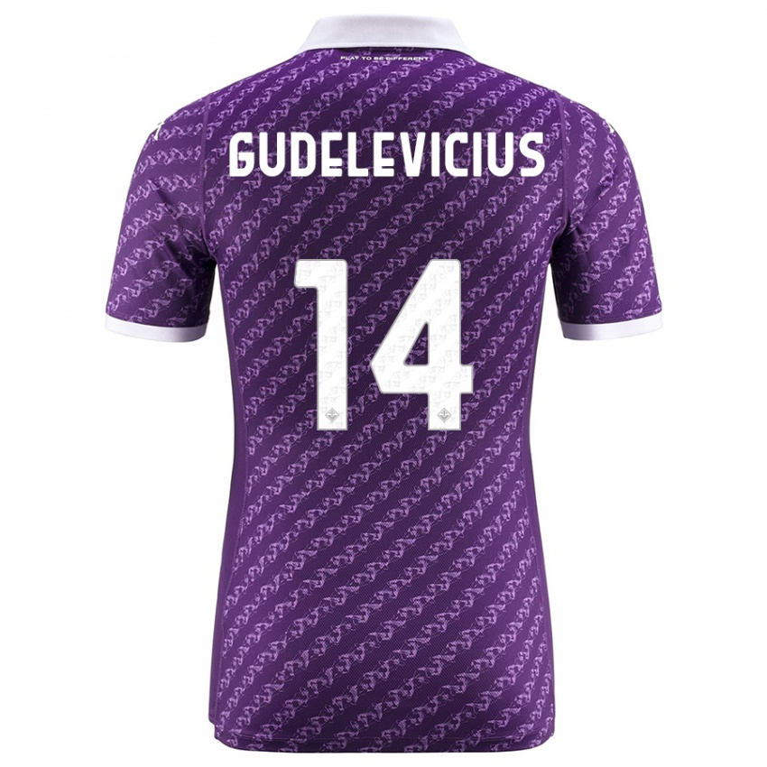 Niño Camiseta Ernestas Gudelevicius #14 Violeta 1ª Equipación 2023/24 La Camisa Argentina