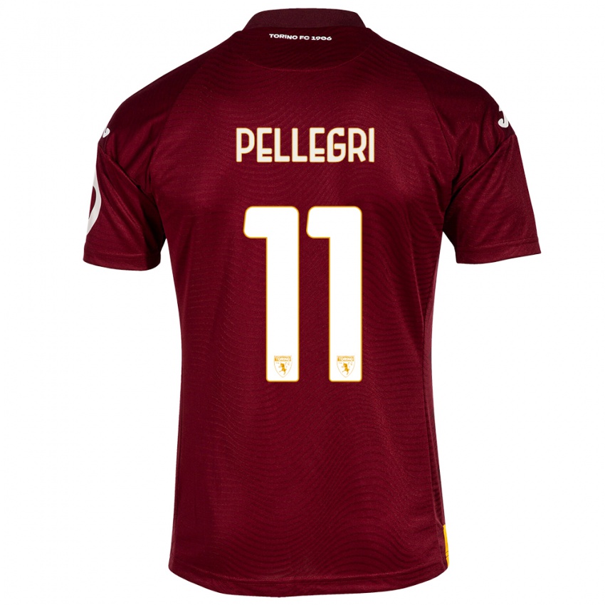 Niño Camiseta Pietro Pellegri #11 Rojo Oscuro 1ª Equipación 2023/24 La Camisa Argentina