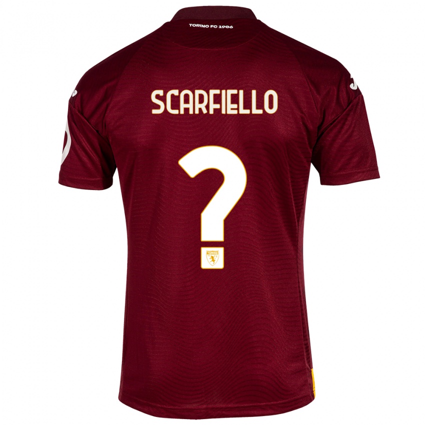 Niño Camiseta Luca Scarfiello #0 Rojo Oscuro 1ª Equipación 2023/24 La Camisa Argentina