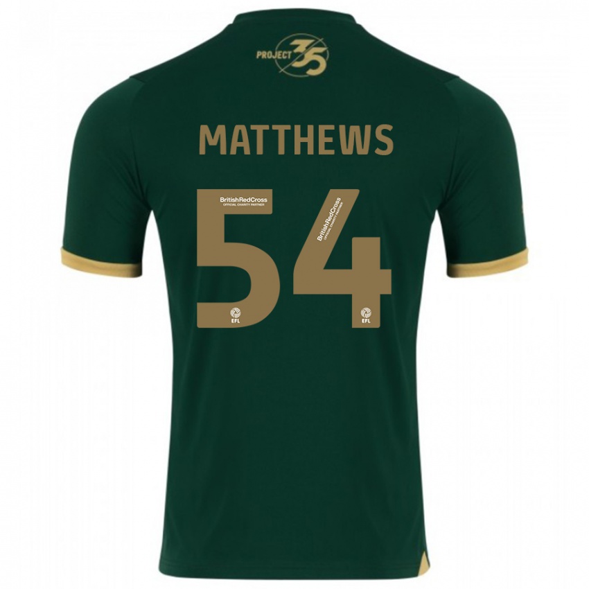 Niño Camiseta Jack Matthews #54 Verde 1ª Equipación 2023/24 La Camisa Argentina