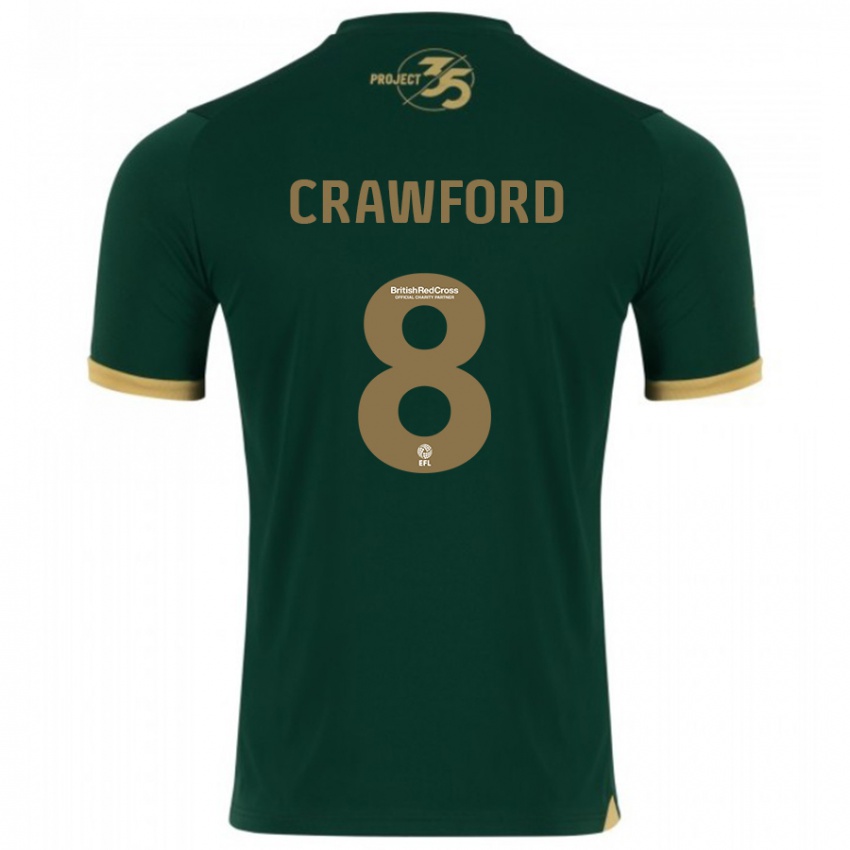 Niño Camiseta Imy Crawford #8 Verde 1ª Equipación 2023/24 La Camisa Argentina