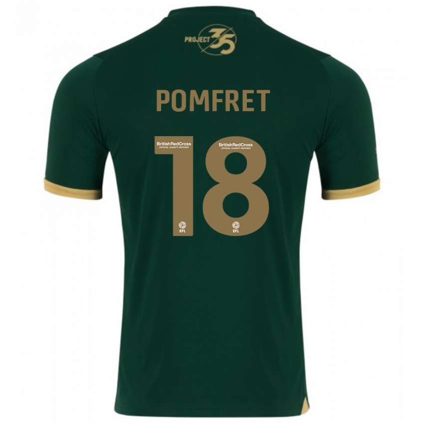 Niño Camiseta Taya Pomfret #18 Verde 1ª Equipación 2023/24 La Camisa Argentina