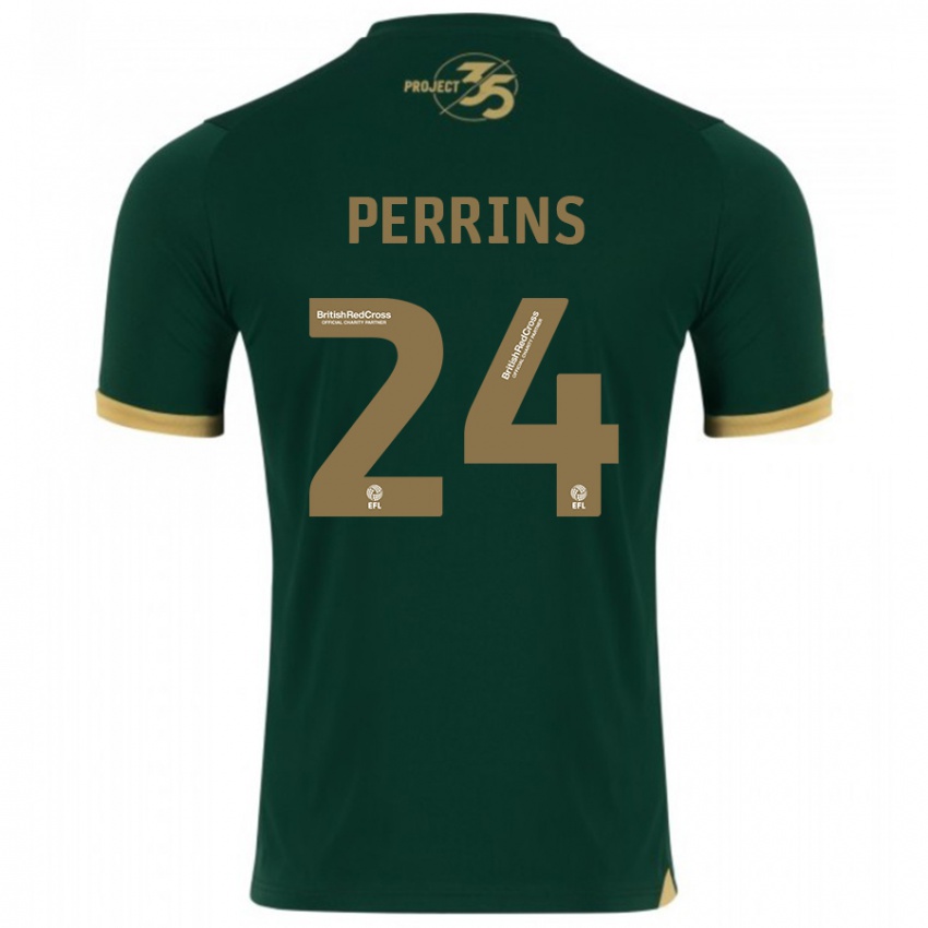 Niño Camiseta Grace Perrins #24 Verde 1ª Equipación 2023/24 La Camisa Argentina