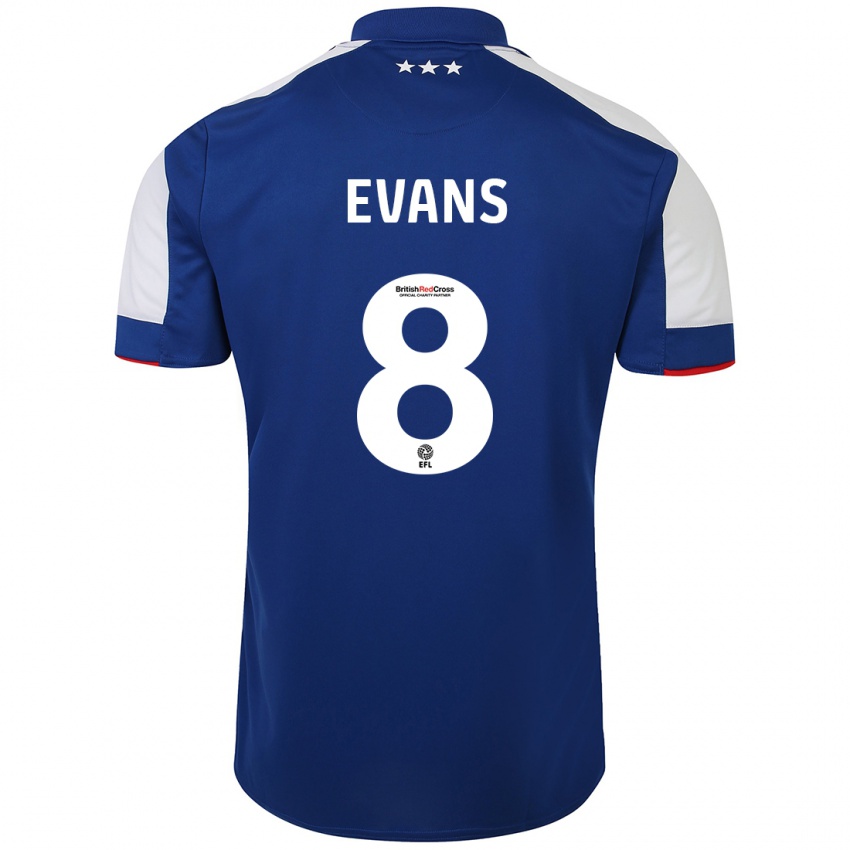 Niño Camiseta Lee Evans #8 Azul 1ª Equipación 2023/24 La Camisa Argentina