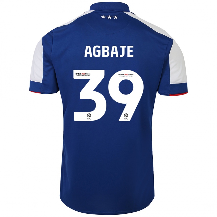 Niño Camiseta Edwin Agbaje #39 Azul 1ª Equipación 2023/24 La Camisa Argentina