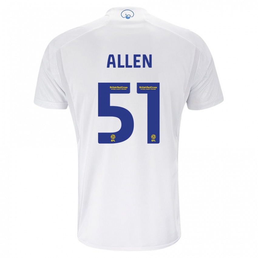 Niño Camiseta Charlie Allen #51 Blanco 1ª Equipación 2023/24 La Camisa Argentina