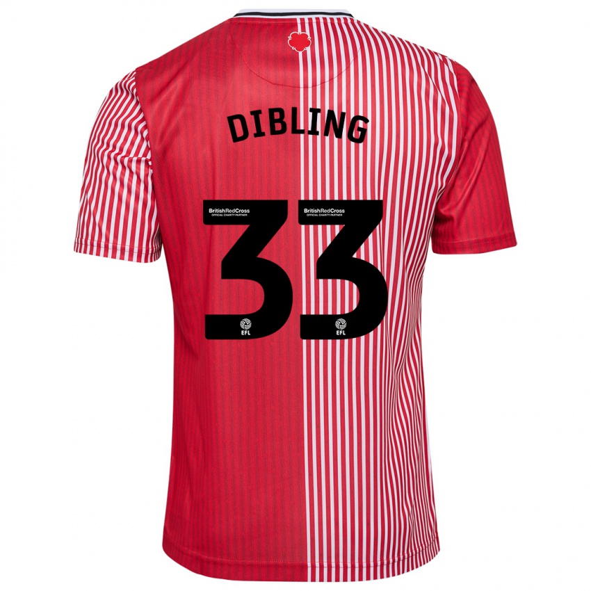 Niño Camiseta Tyler Dibling #33 Rojo 1ª Equipación 2023/24 La Camisa Argentina