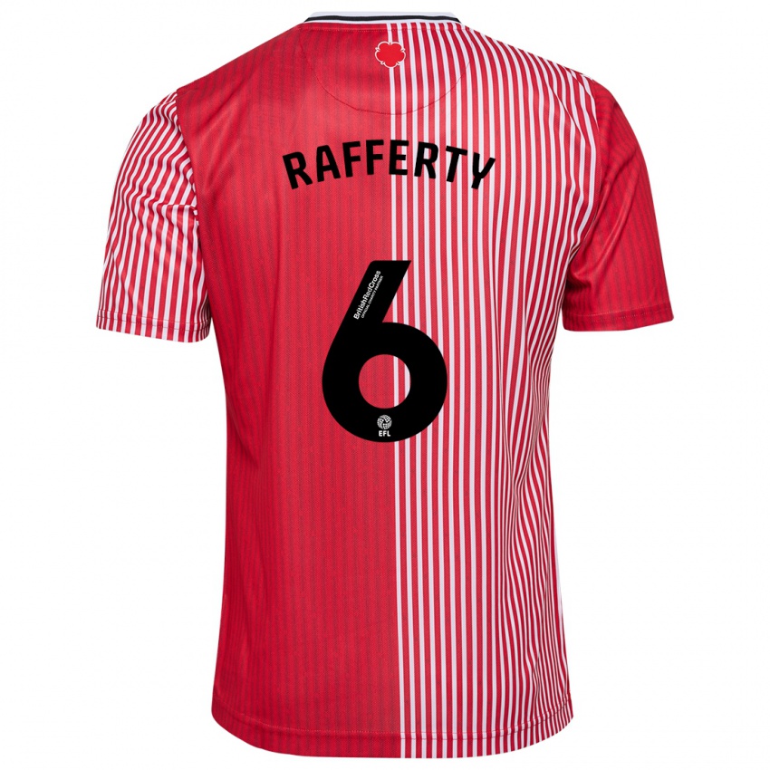 Niño Camiseta Laura Rafferty #6 Rojo 1ª Equipación 2023/24 La Camisa Argentina