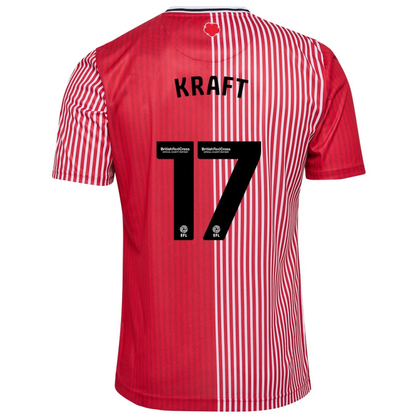 Niño Camiseta Emily Kraft #17 Rojo 1ª Equipación 2023/24 La Camisa Argentina