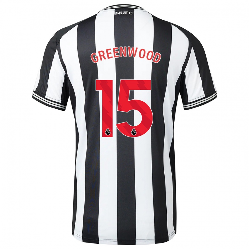 Niño Camiseta Hannah Greenwood #15 Blanco Negro 1ª Equipación 2023/24 La Camisa Argentina