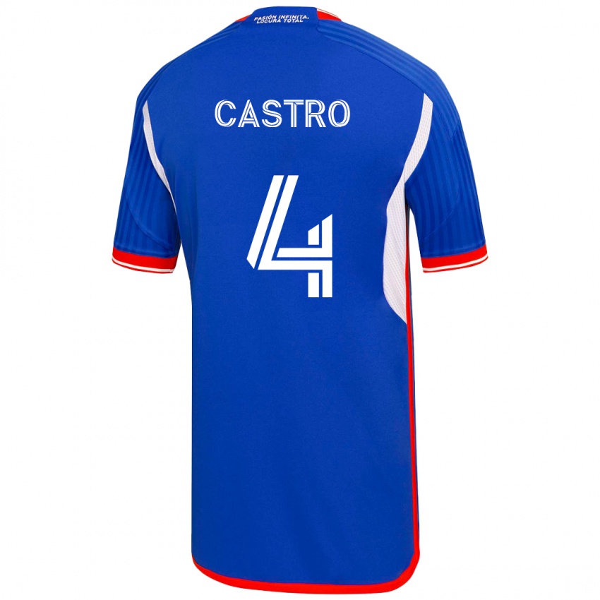 Niño Camiseta José Ignacio Castro #4 Azul 1ª Equipación 2023/24 La Camisa Argentina