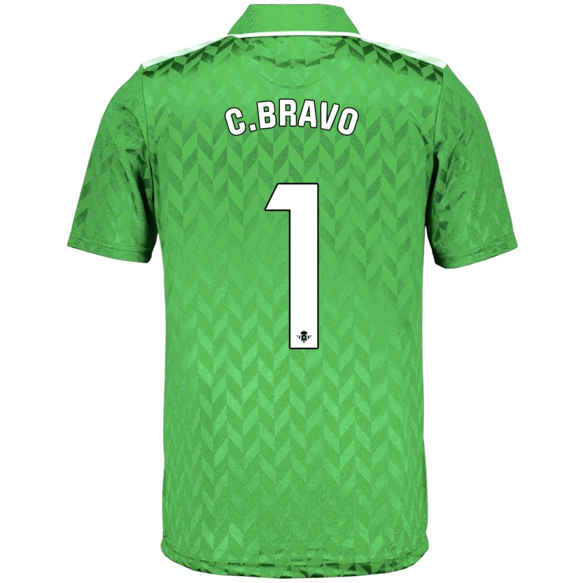 Niño Camiseta Claudio Bravo #1 Verde 2ª Equipación 2023/24 La Camisa Argentina
