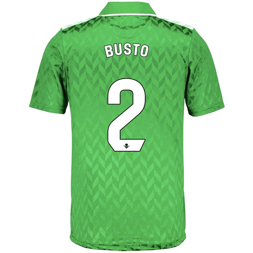 Niño Camiseta Pablo Busto #2 Verde 2ª Equipación 2023/24 La Camisa Argentina