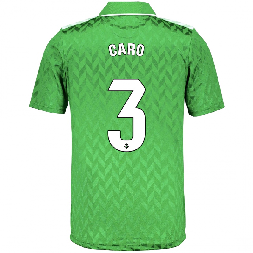 Niño Camiseta Andrés Caro #3 Verde 2ª Equipación 2023/24 La Camisa Argentina