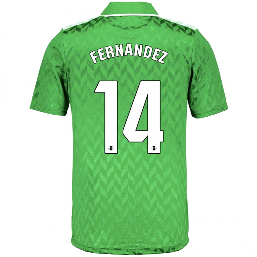 Niño Camiseta Quique Fernández #14 Verde 2ª Equipación 2023/24 La Camisa Argentina