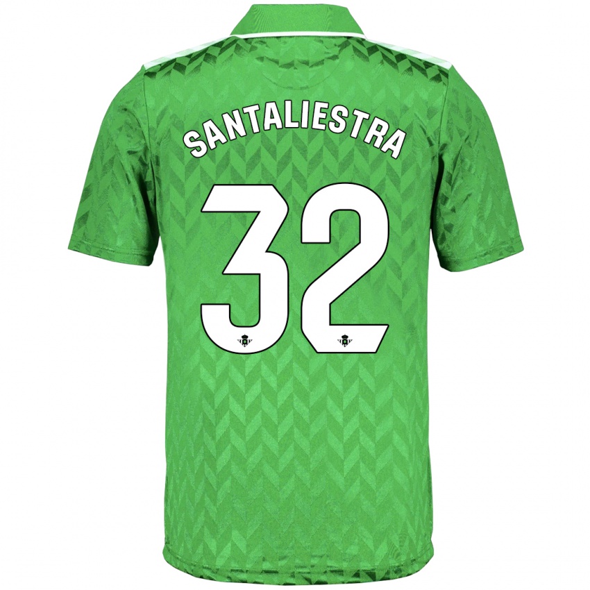 Niño Camiseta Carla Santaliestra #32 Verde 2ª Equipación 2023/24 La Camisa Argentina