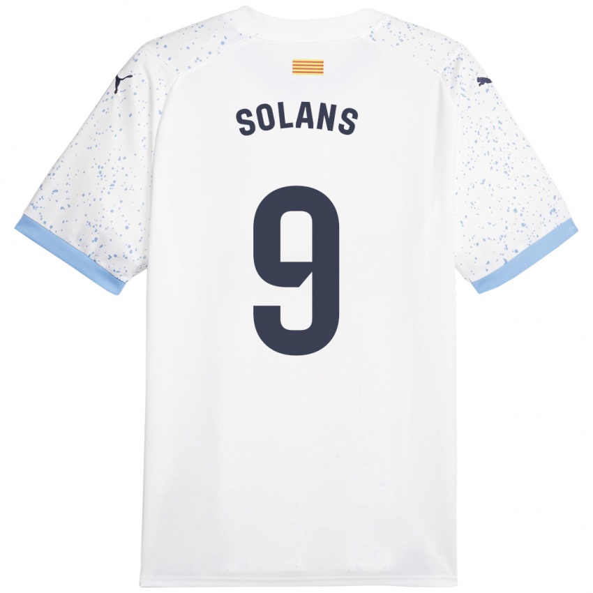 Niño Camiseta Sergi Solans #9 Blanco 2ª Equipación 2023/24 La Camisa Argentina