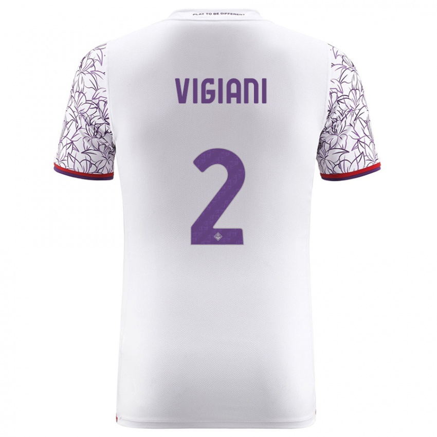 Niño Camiseta Lorenzo Vigiani #2 Blanco 2ª Equipación 2023/24 La Camisa Argentina