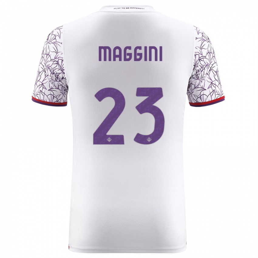 Niño Camiseta Filippo Maggini #23 Blanco 2ª Equipación 2023/24 La Camisa Argentina