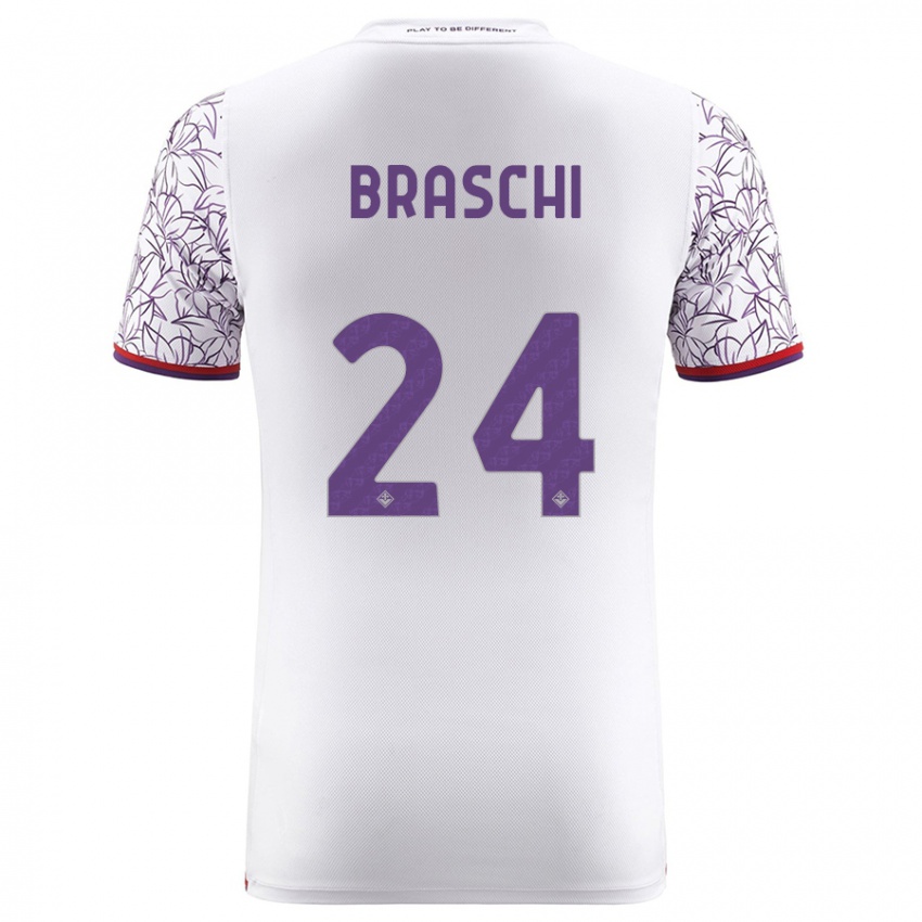 Niño Camiseta Riccardo Braschi #24 Blanco 2ª Equipación 2023/24 La Camisa Argentina