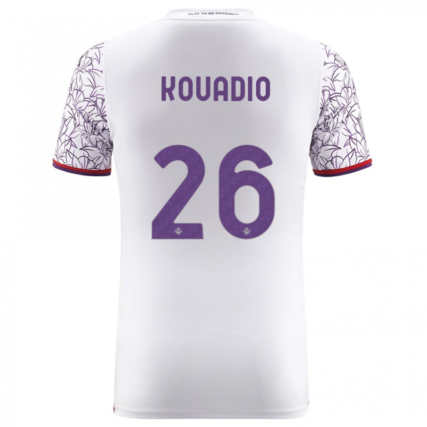 Niño Camiseta Eddy Kouadio #26 Blanco 2ª Equipación 2023/24 La Camisa Argentina