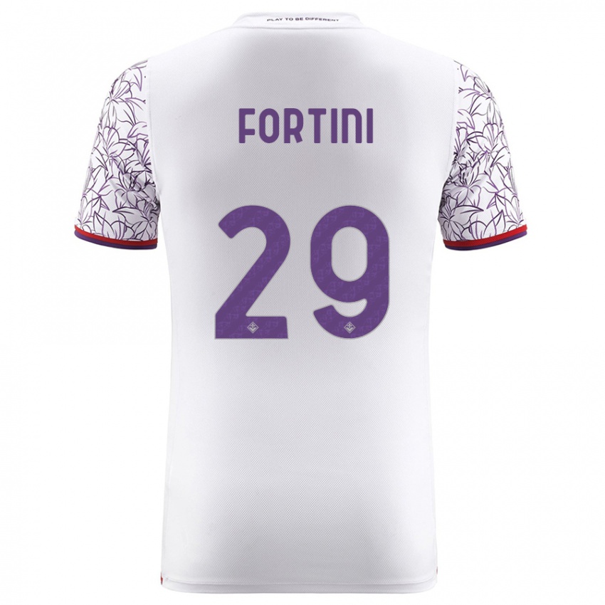 Niño Camiseta Niccolò Fortini #29 Blanco 2ª Equipación 2023/24 La Camisa Argentina
