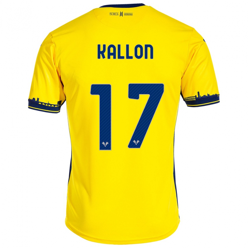 Niño Camiseta Yayah Kallon #17 Amarillo 2ª Equipación 2023/24 La Camisa Argentina