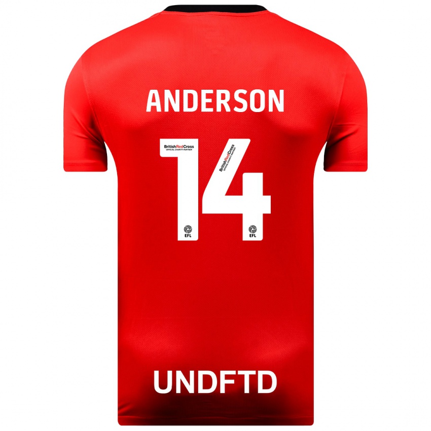 Niño Camiseta Keshi Anderson #14 Rojo 2ª Equipación 2023/24 La Camisa Argentina