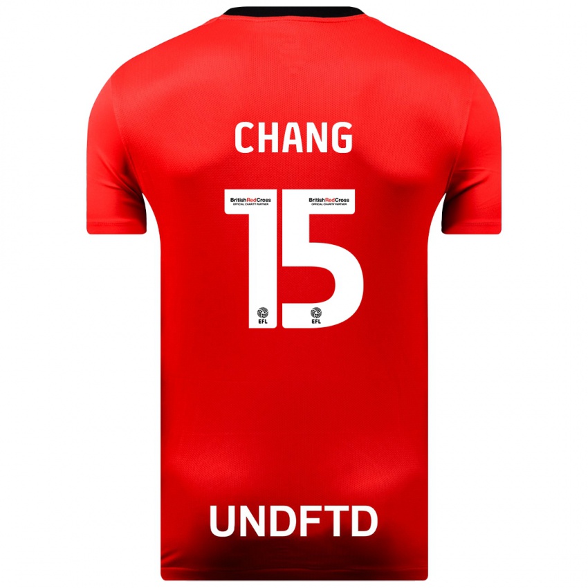Niño Camiseta Alfie Chang #15 Rojo 2ª Equipación 2023/24 La Camisa Argentina