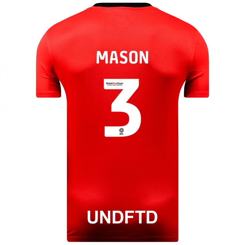Niño Camiseta Ellie Mason #3 Rojo 2ª Equipación 2023/24 La Camisa Argentina