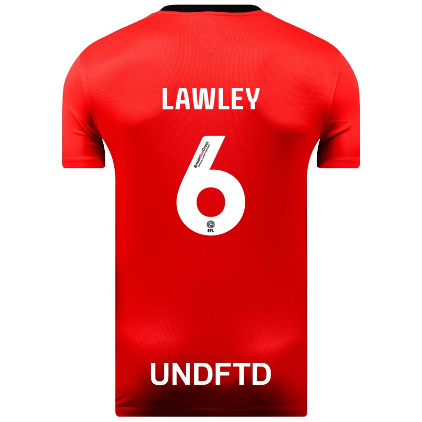 Niño Camiseta Gemma Lawley #6 Rojo 2ª Equipación 2023/24 La Camisa Argentina