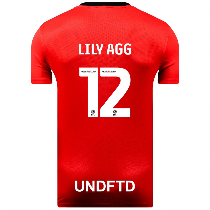 Niño Camiseta Lily Agg #12 Rojo 2ª Equipación 2023/24 La Camisa Argentina