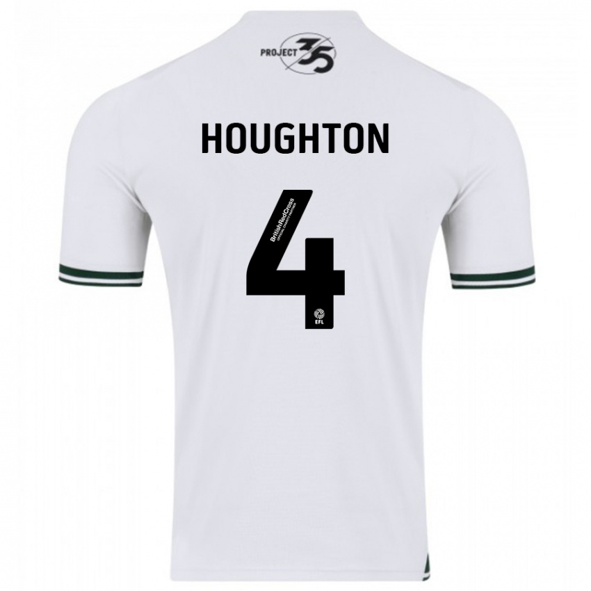 Niño Camiseta Jordan Houghton #4 Blanco 2ª Equipación 2023/24 La Camisa Argentina