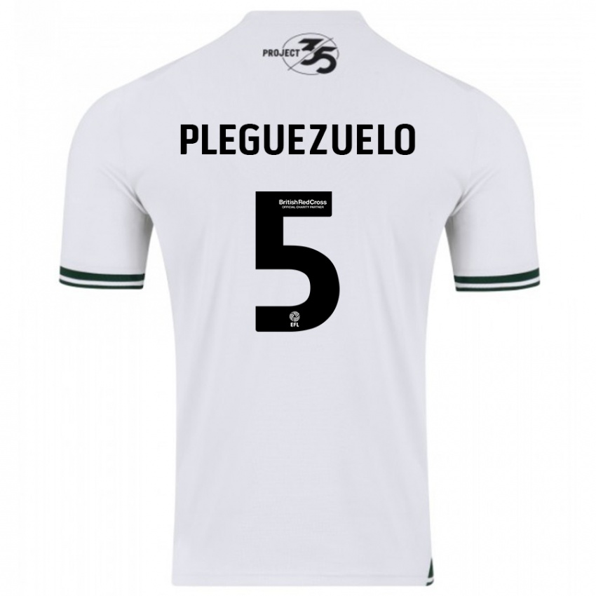 Niño Camiseta Julio Pleguezuelo #5 Blanco 2ª Equipación 2023/24 La Camisa Argentina