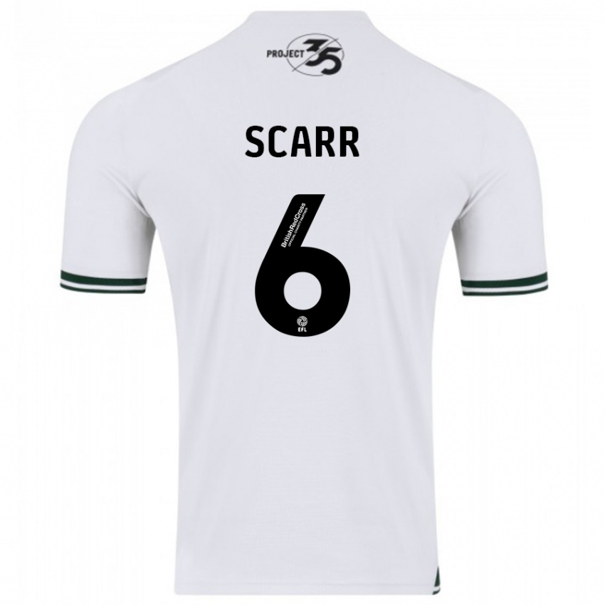 Niño Camiseta Dan Scarr #6 Blanco 2ª Equipación 2023/24 La Camisa Argentina