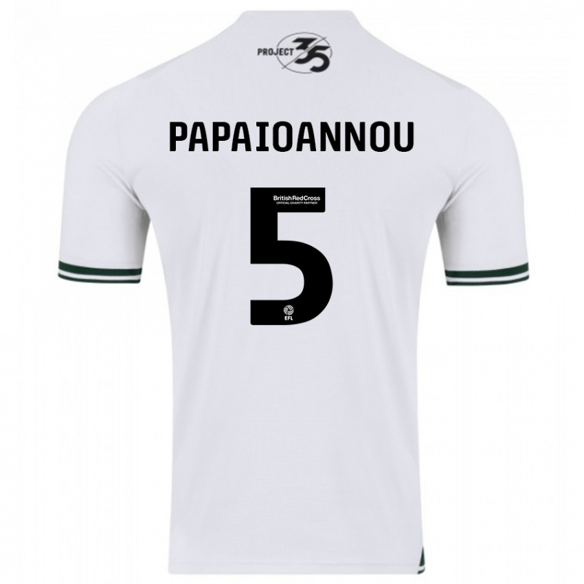 Niño Camiseta Panagiota Papaioannou #5 Blanco 2ª Equipación 2023/24 La Camisa Argentina