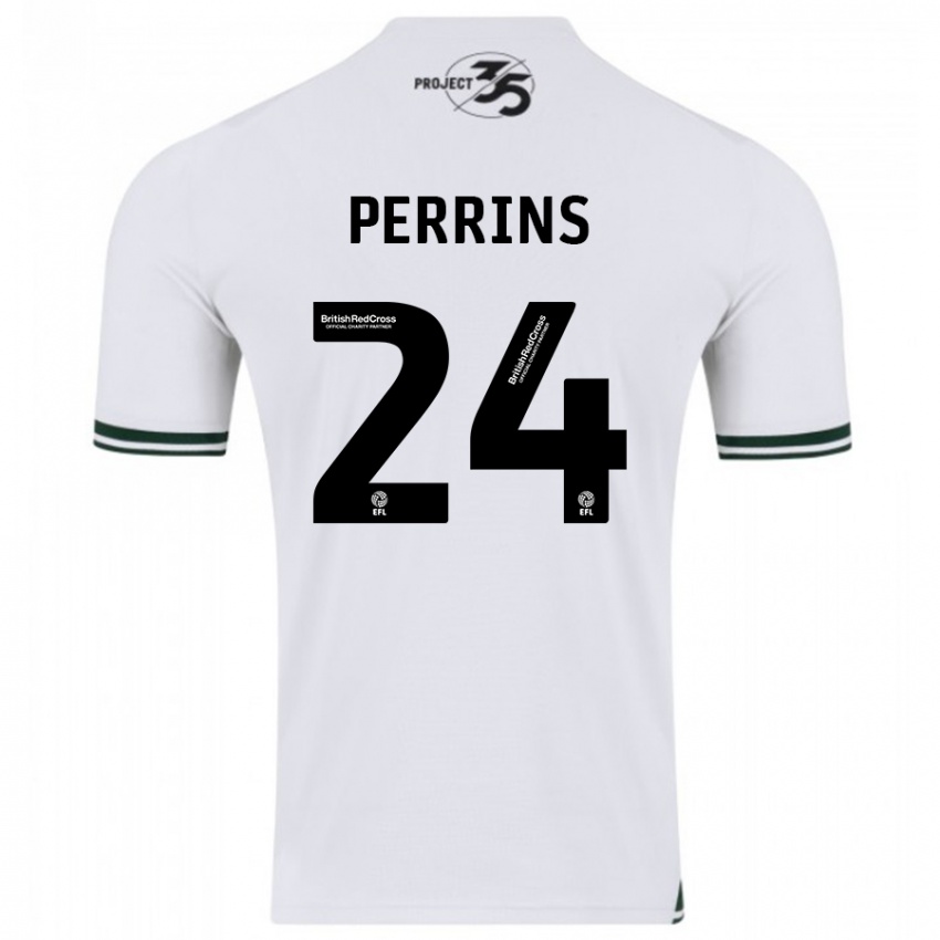 Niño Camiseta Grace Perrins #24 Blanco 2ª Equipación 2023/24 La Camisa Argentina