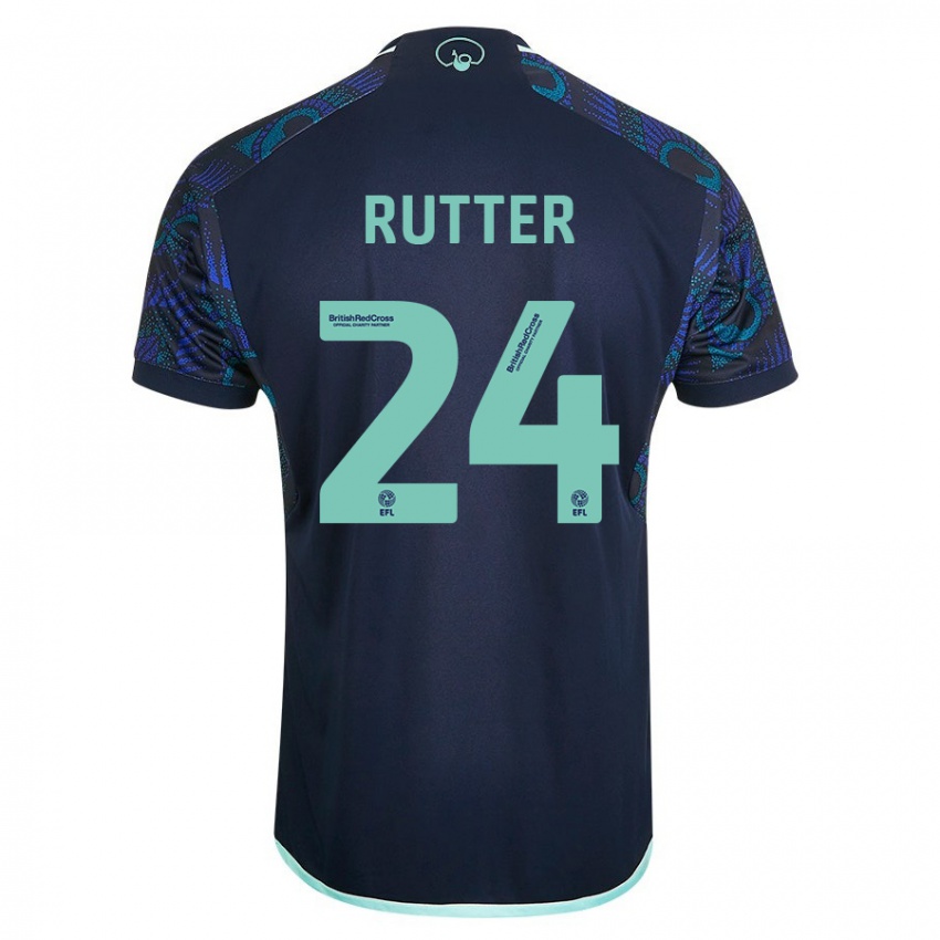 Niño Camiseta Georginio Rutter #24 Azul 2ª Equipación 2023/24 La Camisa Argentina