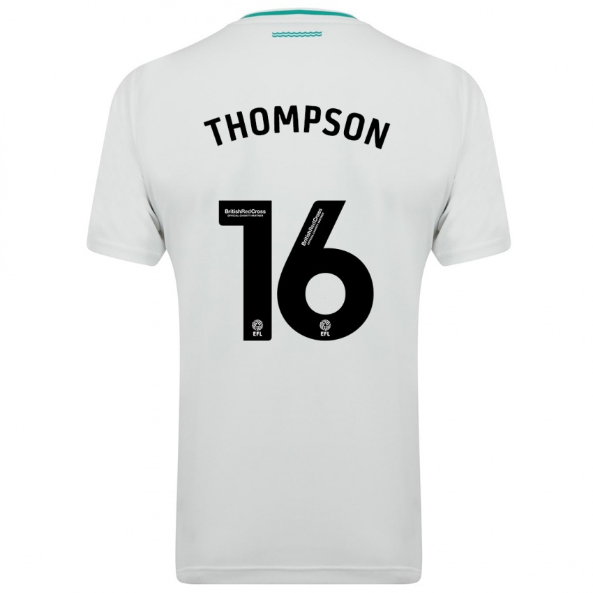 Niño Camiseta Emma Thompson #16 Blanco 2ª Equipación 2023/24 La Camisa Argentina