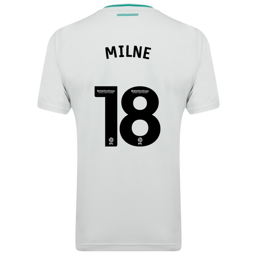 Niño Camiseta Isabel Milne #18 Blanco 2ª Equipación 2023/24 La Camisa Argentina