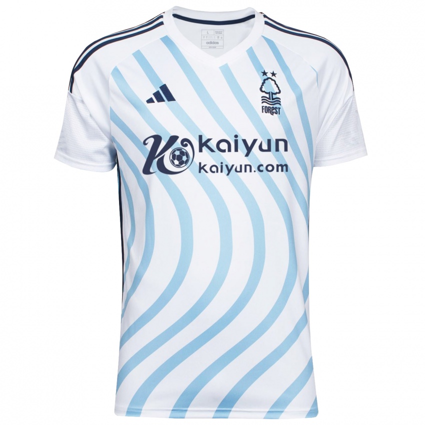 Niño Camiseta Jayden Powell #0 Blanco Azul 2ª Equipación 2023/24 La Camisa Argentina