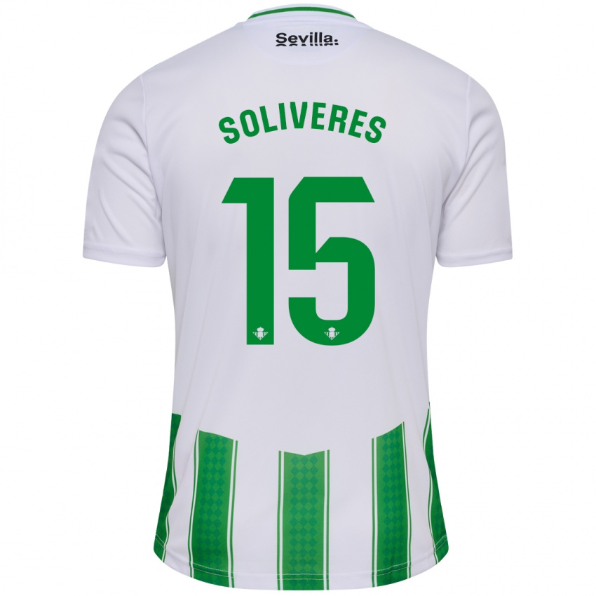 Hombre Camiseta Gema Soliveres #15 Blanco 1ª Equipación 2023/24 La Camisa Argentina