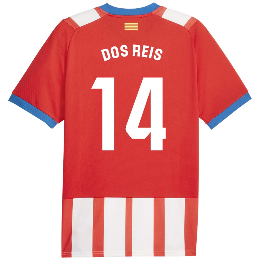 Hombre Camiseta Leo Dos Reis #14 Rojo Blanco 1ª Equipación 2023/24 La Camisa Argentina