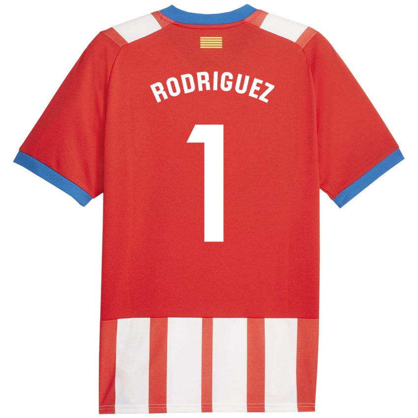 Hombre Camiseta Maria Rodríguez #1 Rojo Blanco 1ª Equipación 2023/24 La Camisa Argentina