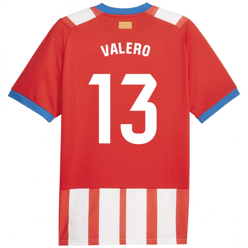 Hombre Camiseta Eliana Valero #13 Rojo Blanco 1ª Equipación 2023/24 La Camisa Argentina