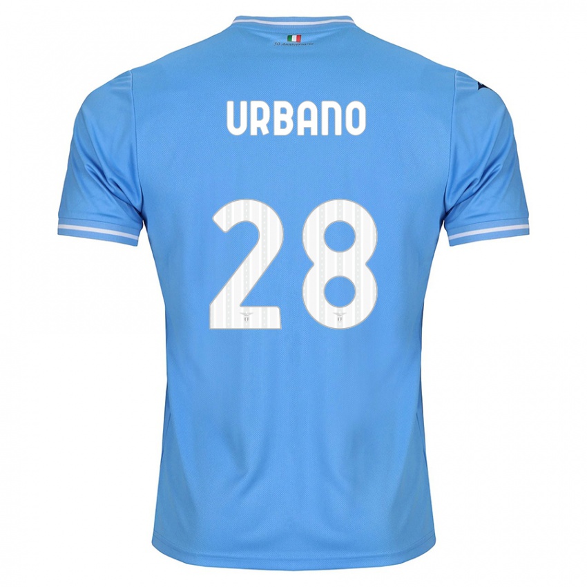 Hombre Camiseta Nicolò Urbano #28 Azul 1ª Equipación 2023/24 La Camisa Argentina