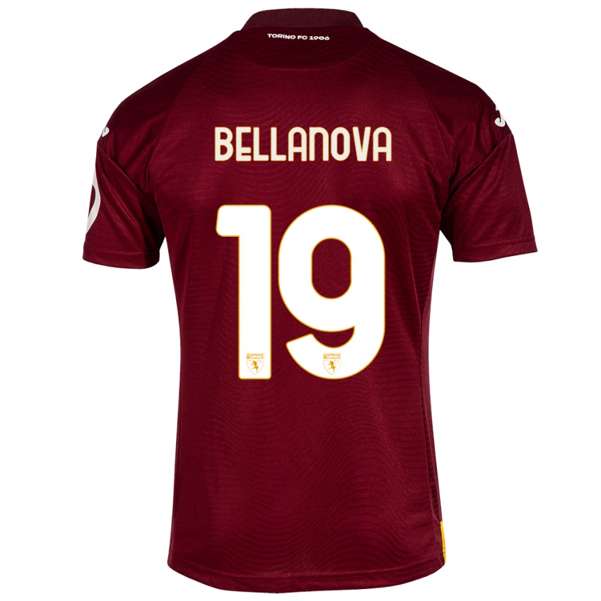 Hombre Camiseta Raoul Bellanova #19 Rojo Oscuro 1ª Equipación 2023/24 La Camisa Argentina