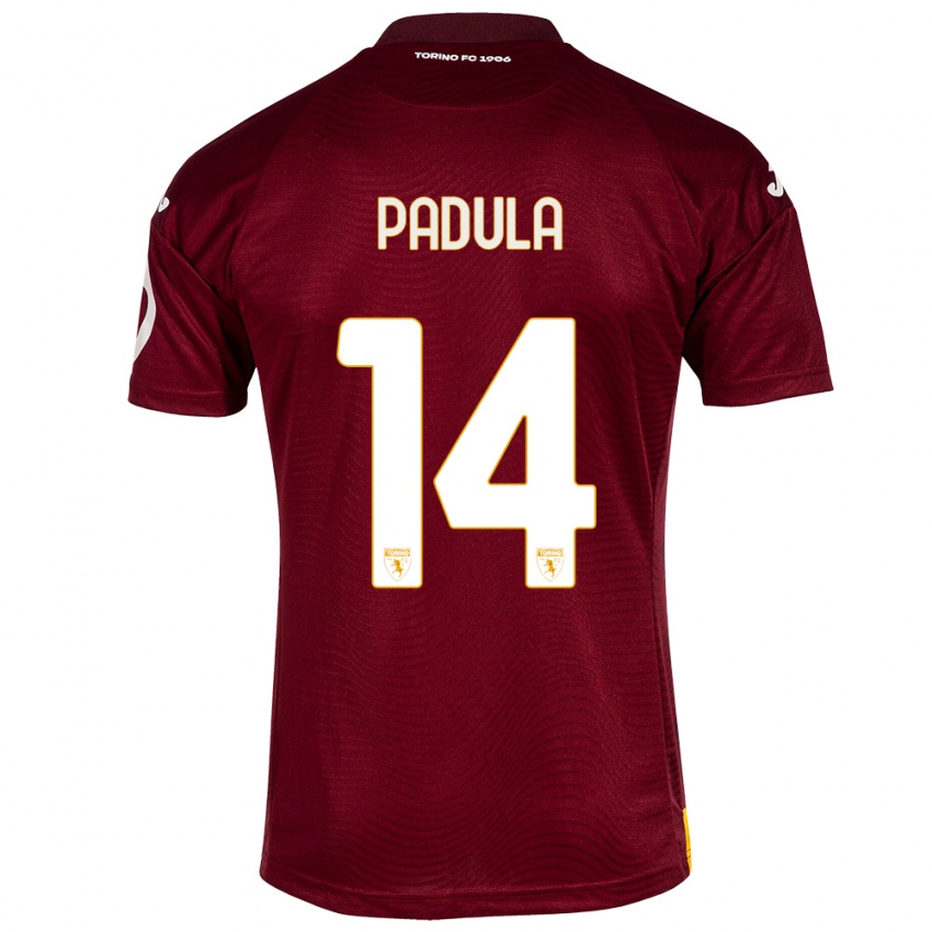 Hombre Camiseta Cristian Padula #14 Rojo Oscuro 1ª Equipación 2023/24 La Camisa Argentina