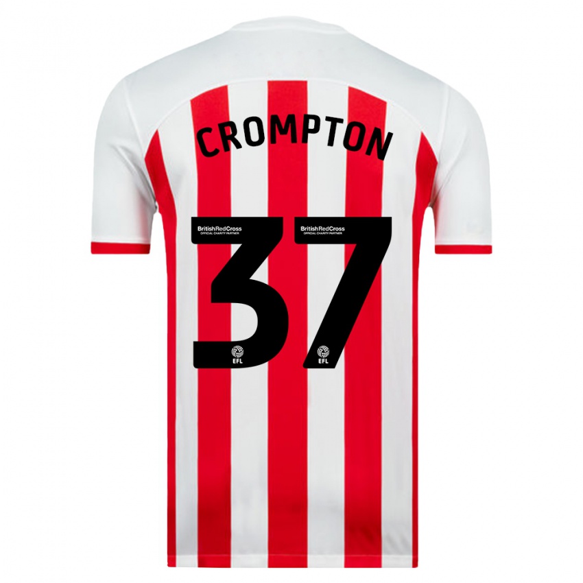 Hombre Camiseta Ben Crompton #37 Blanco 1ª Equipación 2023/24 La Camisa Argentina